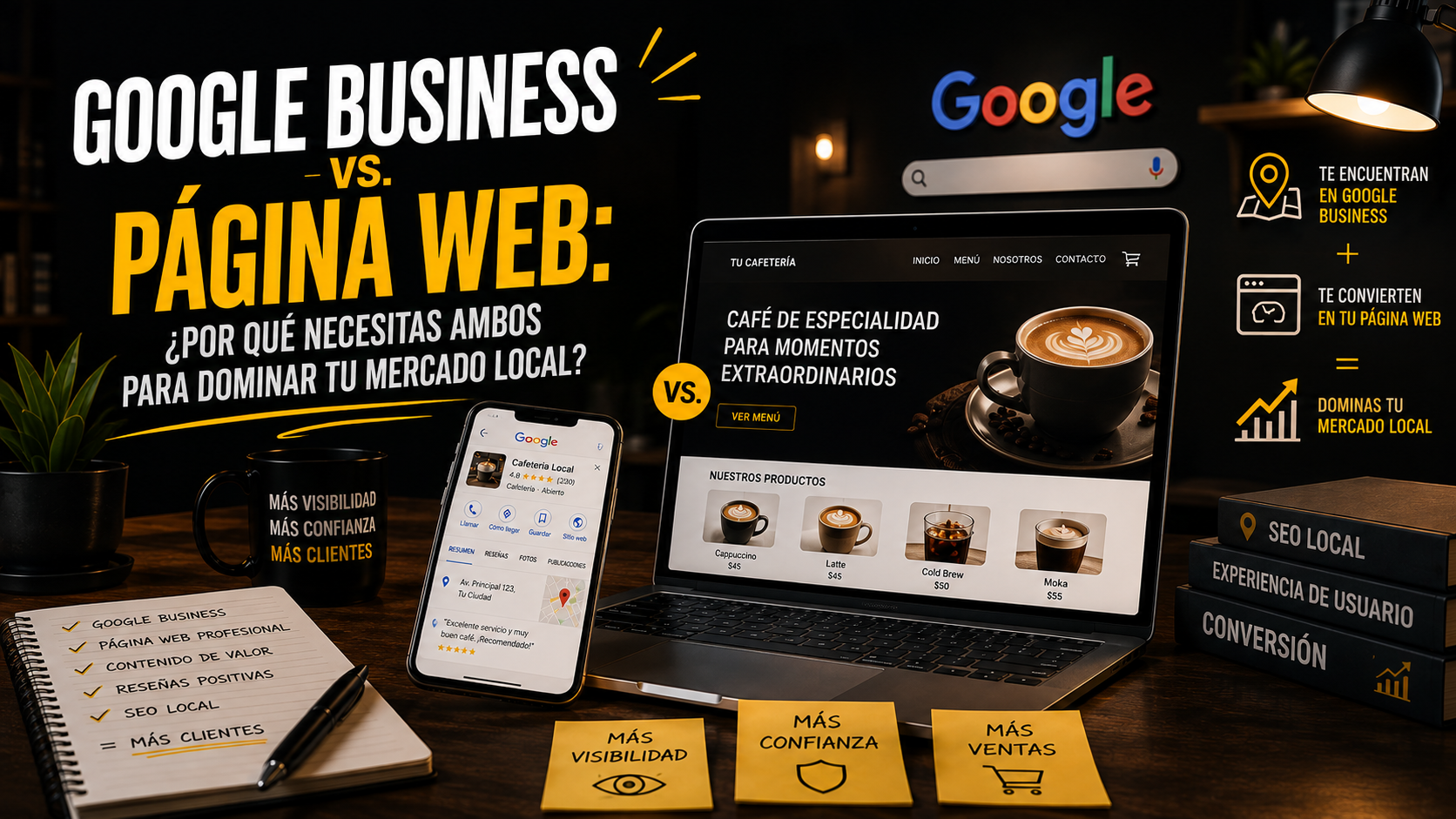 Google Business vs. Página Web: ¿Por qué necesitas ambos para dominar tu mercado local?